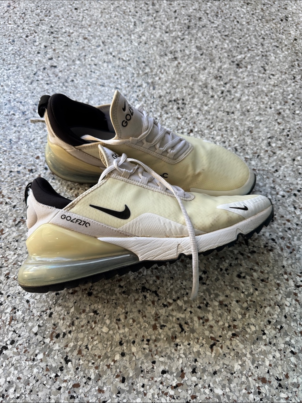 Nike Men’s Golf Air Max 270 Golf Shoes - Cream/Black